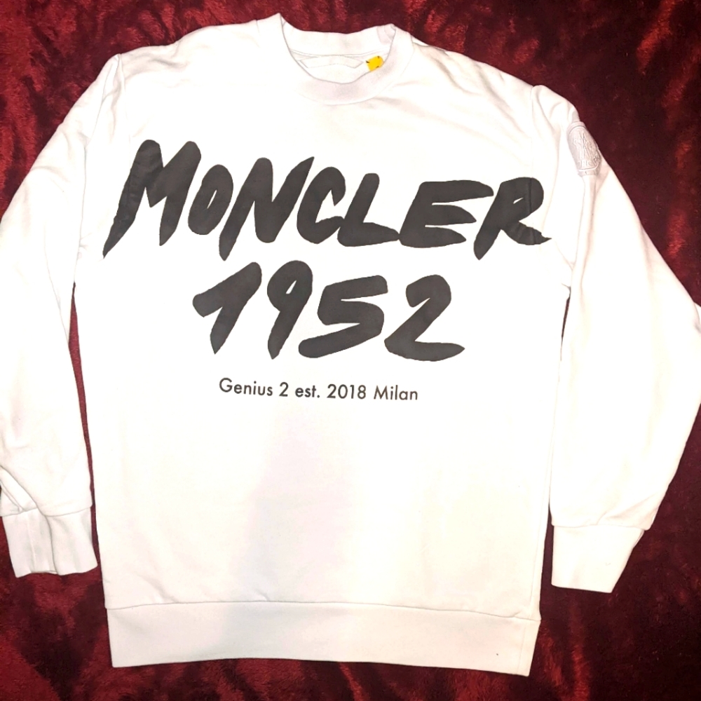 Mens White Moncler 1952 Large Sweatshirt